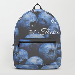 In everything give thanks. Bible Verse. Blueberries Backpack | Thanksgiving, Givethanks, Christianity, Bible, Blue, Berry, Graphicdesign, Berries, Thanks, Thankful 