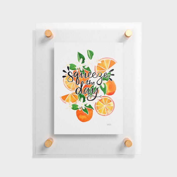 Squeeze the Day - Oranges Floating Acrylic Print
