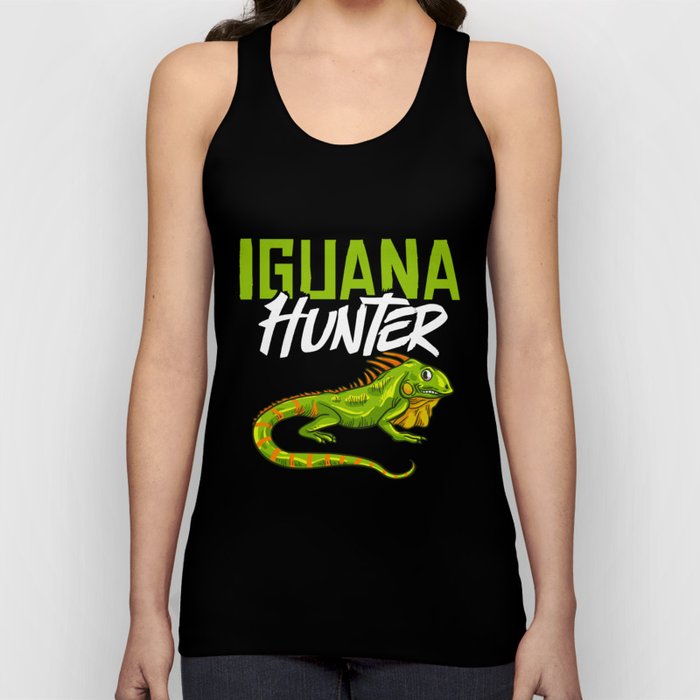 Green Iguana Lizard Cage Hunting Reptile Tank Top