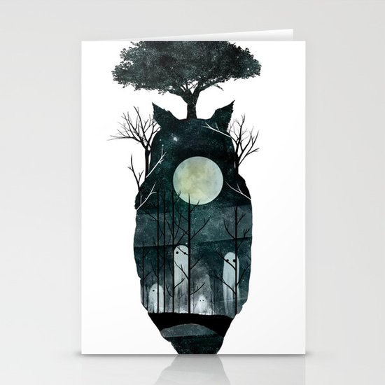 March of the Forest Spirits Stationery Cards