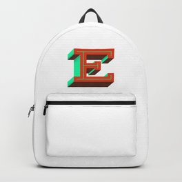 Letter E Backpack | Present, Lettering, Regalo, Name, Digital, Gift, Typo, Vector, Typography, Letter 