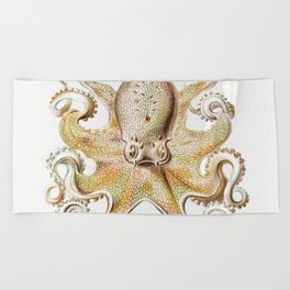 Vintage marine octopus - sandy shores Beach Towel