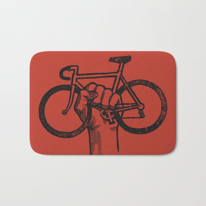 Bicycle Protest Sign Bath Mat