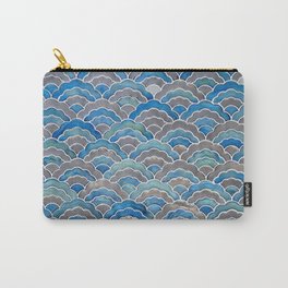 Blue Ripple Carry-All Pouch