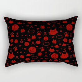 Purr! (black & red) Rectangular Pillow