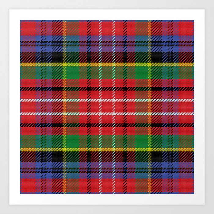 Christmas Plaid Tartan Pattern Art Print