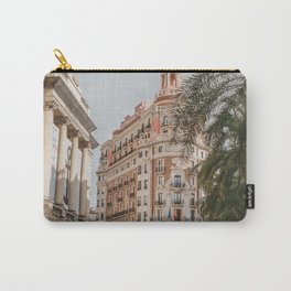 Street Scene of Pink Building in Valencia, Spain Carry-All Pouch