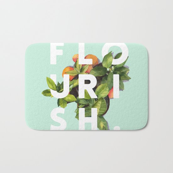 Flourish #society6 #buyart #typography #artprint Bath Mat