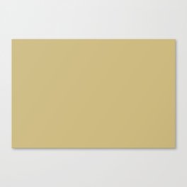 Golden Brown Solid Color - Patternless Pairs Pantone 2022 Popular Color Dried Moss 14-0626 Canvas Print