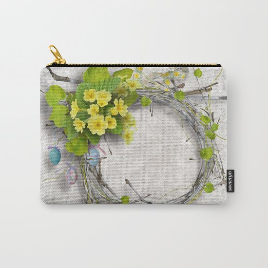 Yellow flowers wreath Carry-All Pouch