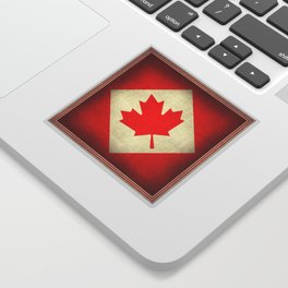 Canada flag, grungy version Sticker