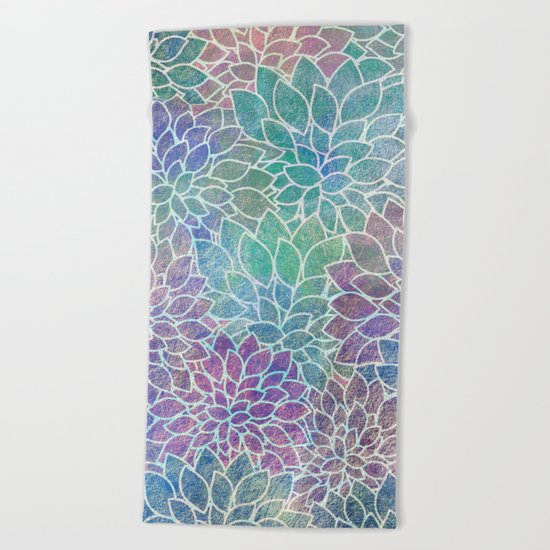 Floral Abstract 9 Beach Towel