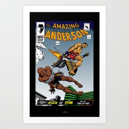 The Amazing Anderson Silva Art Print | Popart, Funny, Andersonsliva, Thespider, Sports, Illustration, Digital, Comic, 209, Drawing 