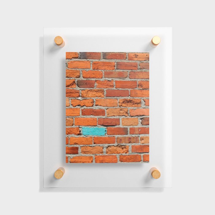 Blue Brick in the Wall Floating Acrylic Print