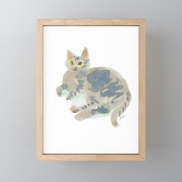 A Tabby Cat, Meow Framed Mini Art Print