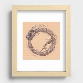 The Ouroboros / Uroboros and Sisyphus Recessed Framed Print