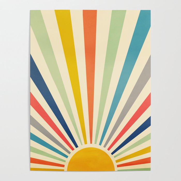 Sun Retro Art III Poster