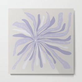 Floral Lilac Pastels Abstract Artwork Metal Print