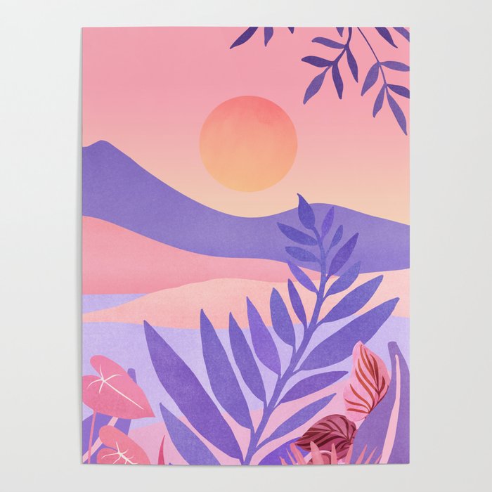 South Seas Sunrise / Tropical Landscape Poster