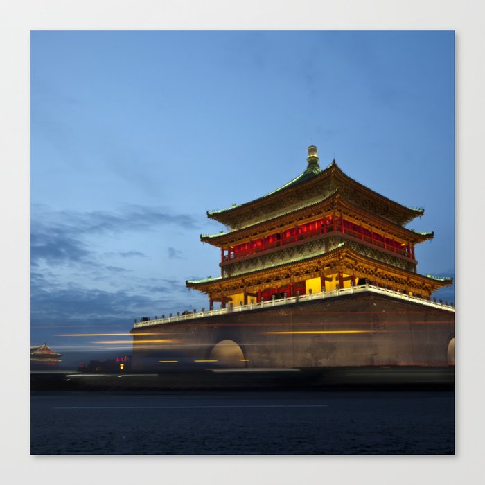 China Photography - Bell Tower Of Xi'an Under The Blue Sky Canvas Print