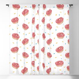 Cute Doughnut Print Seamless Pattern Blackout Curtain