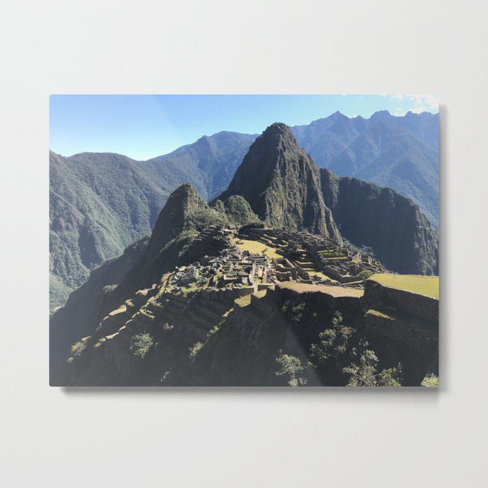 Macchu Picchu on a clear day Metal Print