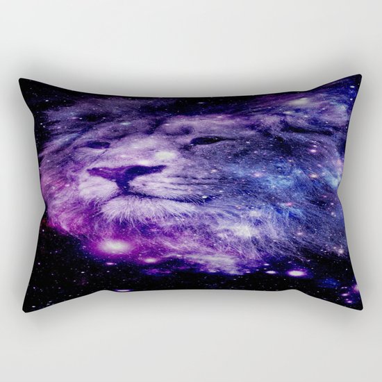 leo lion purple blue Rectangular Pillow