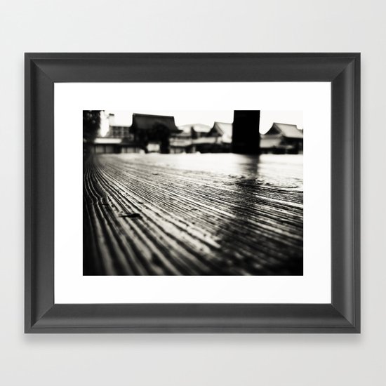 Kyoto, Japan Buddhist Temple Floor Macro Framed Art Print