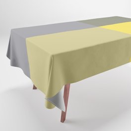 Yellow Gray Green Geometric Minimal Design Tablecloth