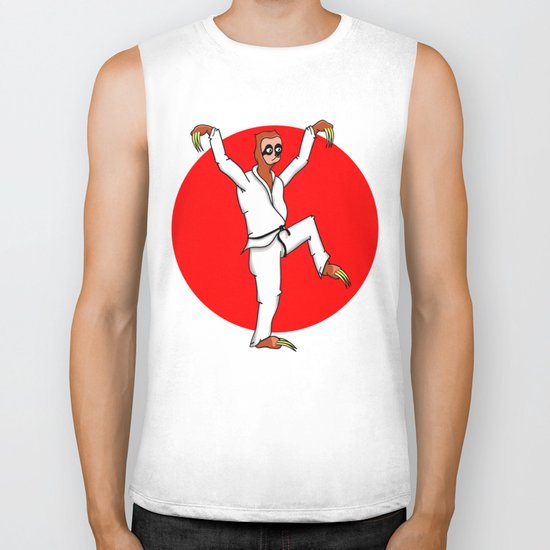Sloth Karate Biker Tank
