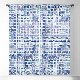 blue lavender ink marks hand-drawn collection Blackout Curtain