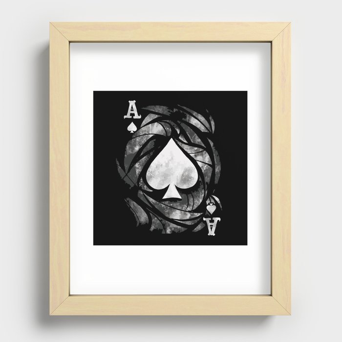 Ace of spades Recessed Framed Print