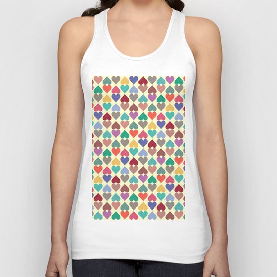 Colorful Love Pattern X Unisex Tank Top