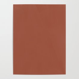 Red Clay Brown Solid Color Behr's 2021 Trending Color Kalahari Sunset MQ1-25 Poster
