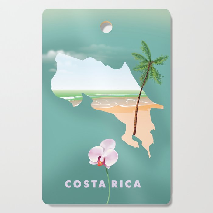 Costa Rica travel poster Cutting Board