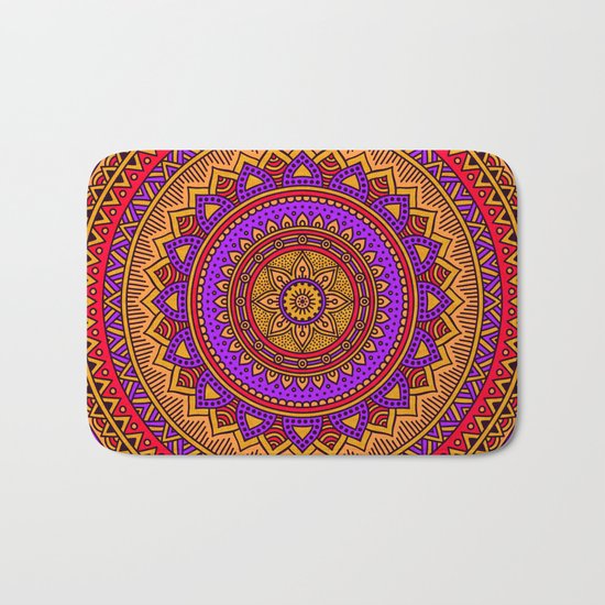 Hippie mandala 51 Bath Mat
