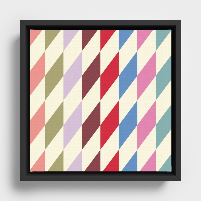 Happy Flags Framed Canvas