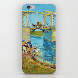 Vincent van Gogh - Langlois Bridge at Arles with Women Washing iPhone Skin