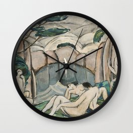 Oldřich Koníček - Koupání (Bathing) Wall Clock