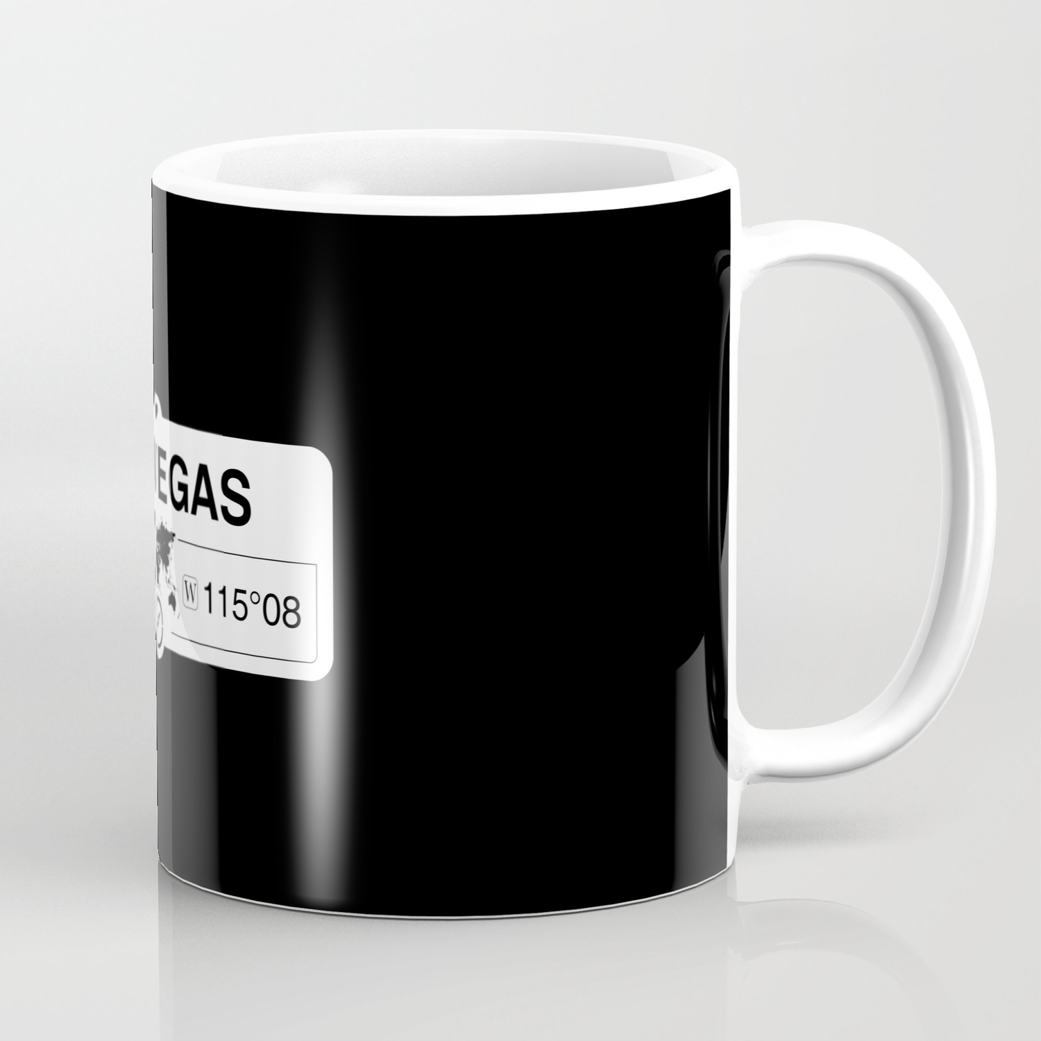 Las Vegas Nevada Map Gps Coordinates Artwork With Compass Coffee Mug By Map Your World Society6