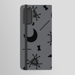 Moons & Stars Atomic Era Abstract Slate Gray Android Wallet Case