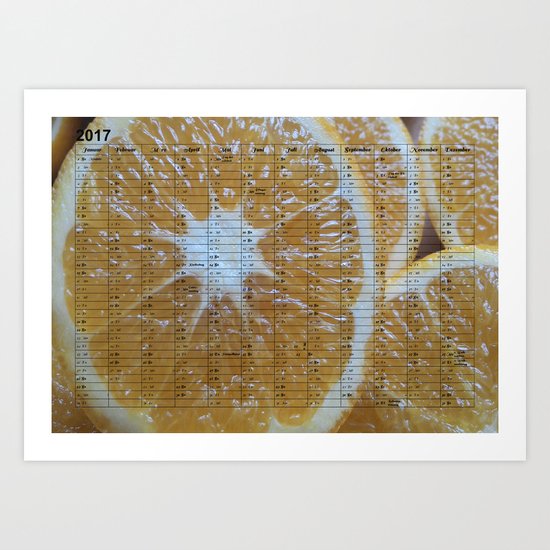 Kalender 2017 Orange Art Print
