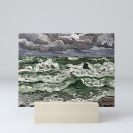 Waves Before a Storm Mini Art Print