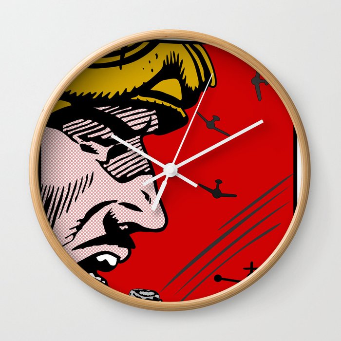 Three Red Fighters Wall Clock