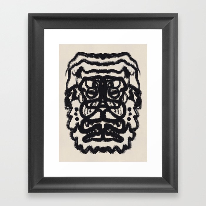 Tiger totem Framed Art Print