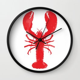 Watercolor Lobster Wall Clock