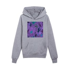 Mythological characters, purple Kids Pullover Hoodies