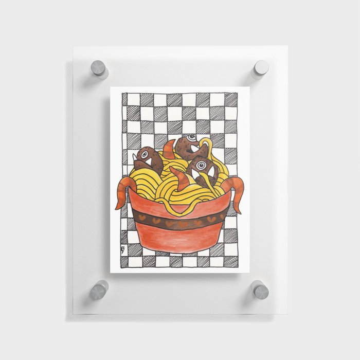 Creature Spaghetti Floating Acrylic Print