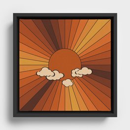Retro Sunshine Framed Canvas