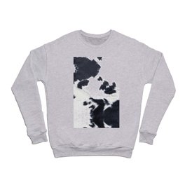 Scandinavian Hygge Faux Cowhide Crewneck Sweatshirt